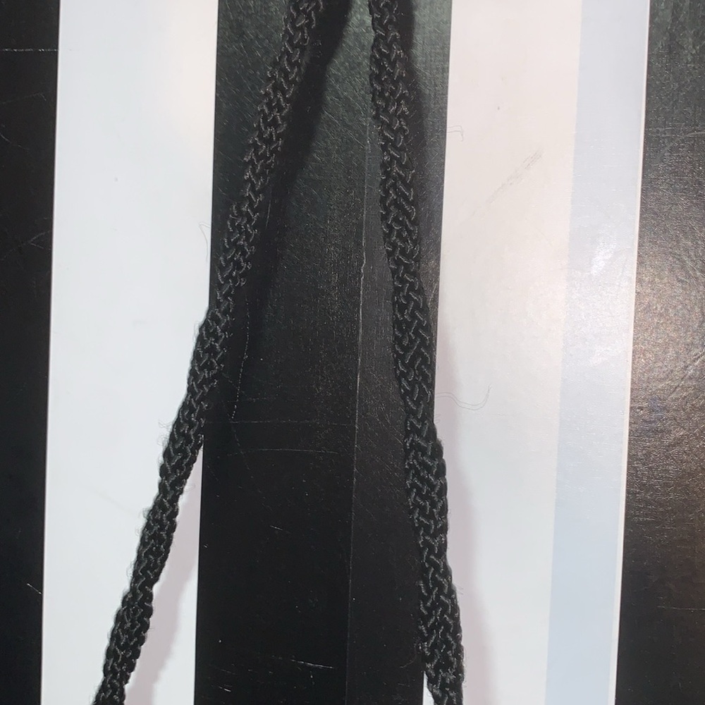 Vintage Black/Gold Woven Straw Bag Purse Pocketbook Coastal Nautical Beach Bag - Picture 15 of 16